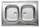 LIVINOX 111 chiuvetă din inox cu două cuve 900x600 mm
