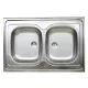 LIVINOX 111 chiuvetă din inox cu două cuve 900x600 mm