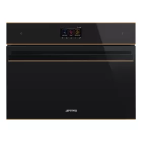   SMEG cuptor combinat compact cu abur,DSN ,16 funcție,5 gőzfunkció,TFT kijelző,negru sticlă réz díszítéssel