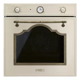   SMEG cu ventilație cuptor, Cortina design, 60 cm, analogic, bej