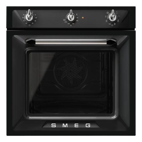 SMEG LÉGKEVERÉSES SÜTŐ, Victoria design, 60 cm, analóg, fekete