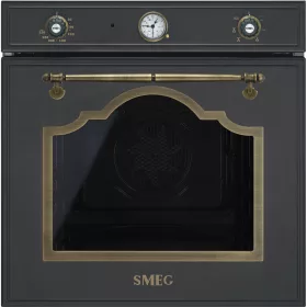   SMEG cu ventilație cuptor, Cortina design, 60 cm, analogic, antracit