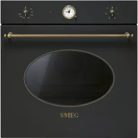   SMEG cu ventilație cuptor, Colonial design, 60 cm, analogic, antracit