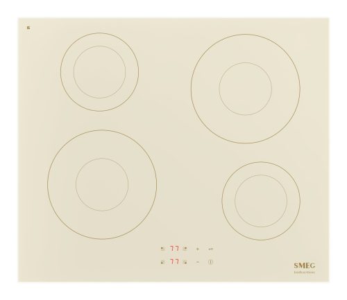 SMEG INDUKCIÓS FŐZŐLAP, Universal design, 60 cm, 4 főzőzóna, bézs 