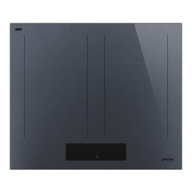   SMEG INDUKCIÓS FŐZŐLAP, Linea design, 60 cm, 4 főzőzóna, 2 MultiZone híd zóna, neptune szürke üveg