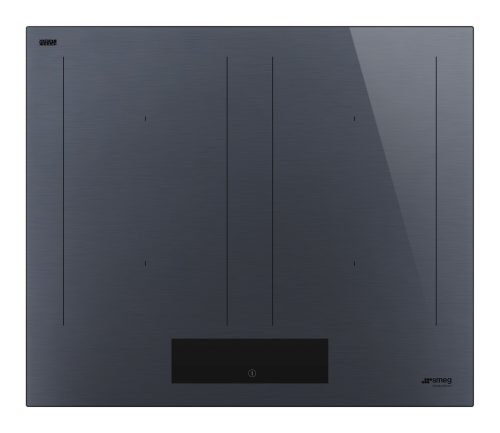 SMEG INDUKCIÓS FŐZŐLAP, Linea design, 60 cm, 4 főzőzóna, 2 MultiZone híd zóna, neptune szürke üveg