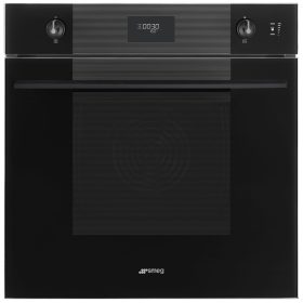   SMEG KOMBINÁLT PIROLITIKUS SÜTŐ, GŐZFUNKCIÓVAL, Linea design, Galileo, 60 cm, CS LCD, mélyfekete üveg
