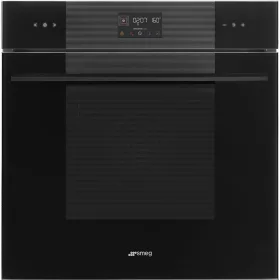   SMEG pirolitic cu ventilație cuptor, Linea design, Galileo, 60 cm, ES LCD, negru intens sticlă