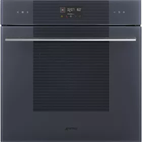   SMEG pirolitic cu ventilație cuptor, Linea design, Galileo, 60 cm, ES LCD, gri neptun sticlă