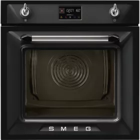   SMEG combinat pirolitic cuptor, cu funcție de abur, Victoria design, Galileo, 60 cm, ES LCD, negru