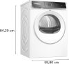 Bosch WRB247CEBY Serie8 Ezüst Ajtós Hőszivattyús Szárítógép